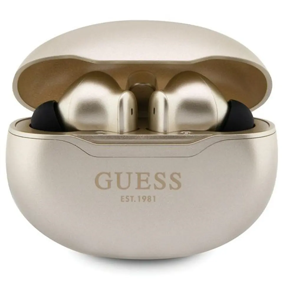 ⁨Guess słuchawki Bluetooth GUTWST50ED TWS + stacja dokująca złoty/gold Classic EST⁩ w sklepie Wasserman.eu