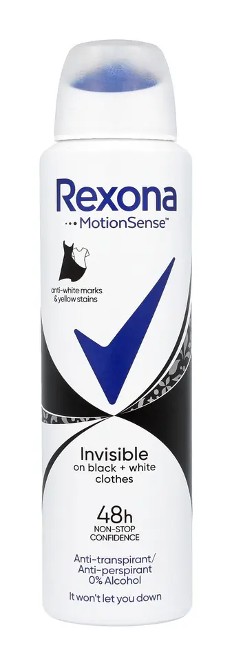 ⁨Rexona Motion Sense Woman Deodorant spray Invisible Black+White 150 ml⁩ at Wasserman.eu