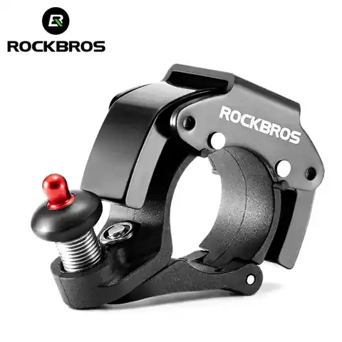 ⁨Dzwonek rowerowy do roweru uniwersalny RockBros Big Ring aluminiowy mocny na kierownicę 100dB wodoodporny czarny⁩ w sklepie Wasserman.eu