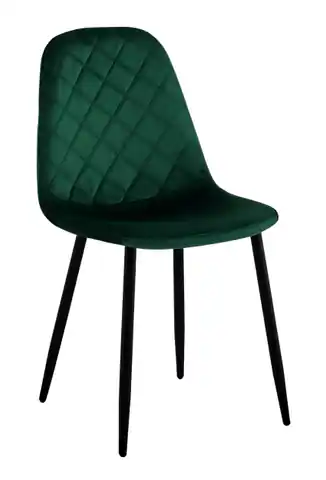 ⁨Krzesło welurowe Orlando Velvet ciemnozielone⁩ w sklepie Wasserman.eu