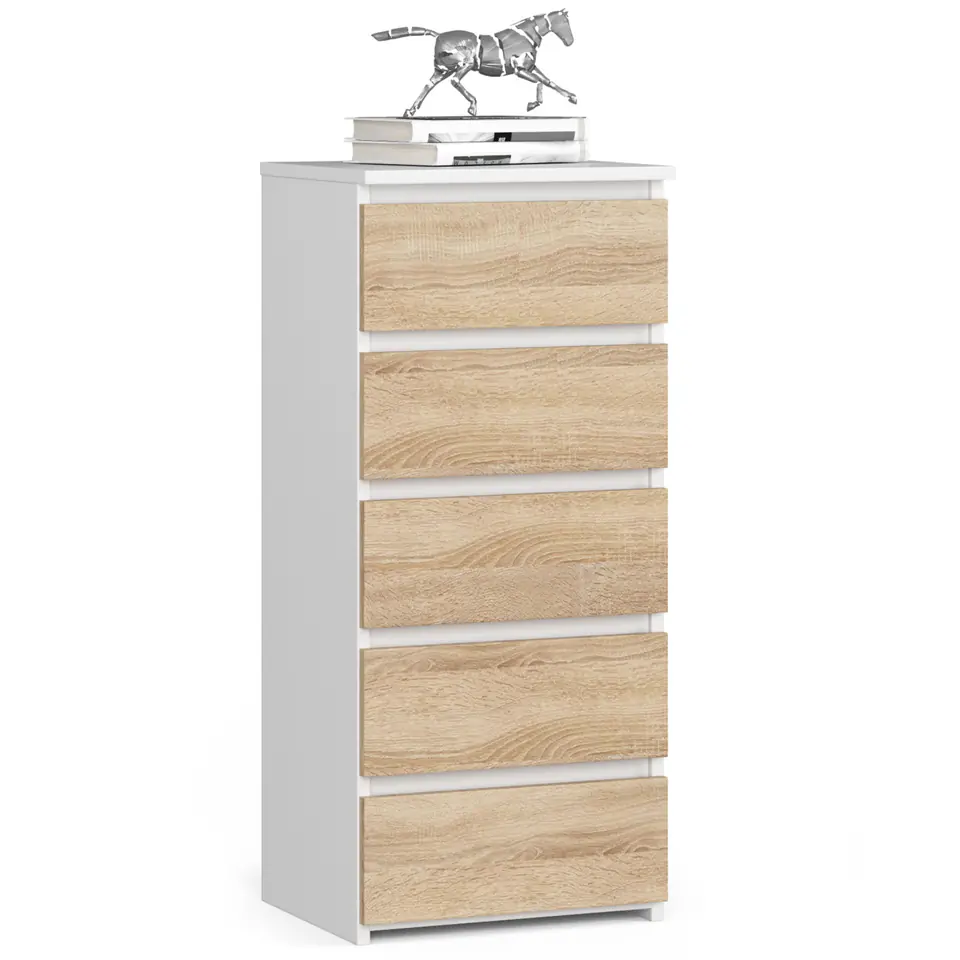 ⁨KOMODA CL5 PK BIAŁA / DĄB SONOMA⁩ w sklepie Wasserman.eu