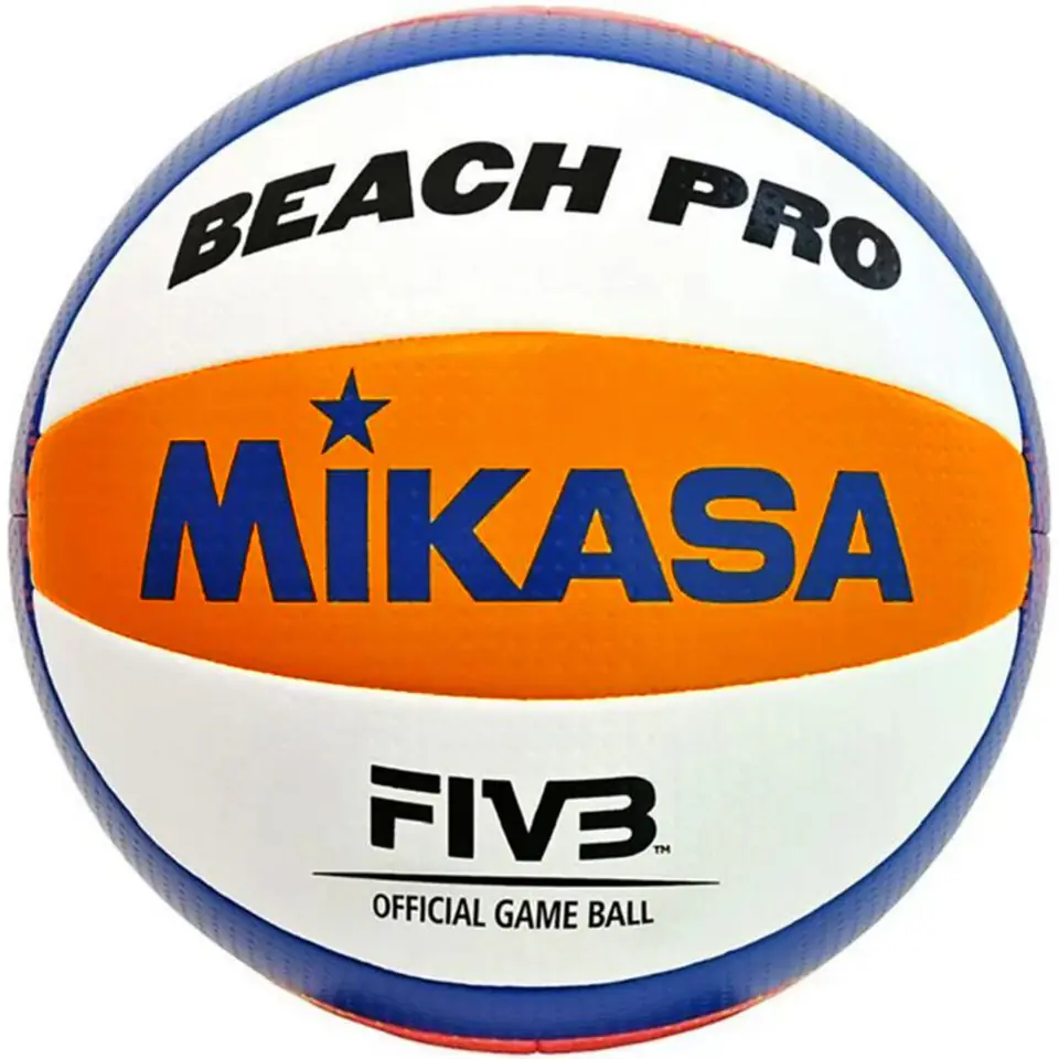 ⁨Piłka do siatkówki plażowa Mikasa Beach Pro (kolor Biały. Niebieski. Pomarańczowy, rozmiar 5)⁩ w sklepie Wasserman.eu