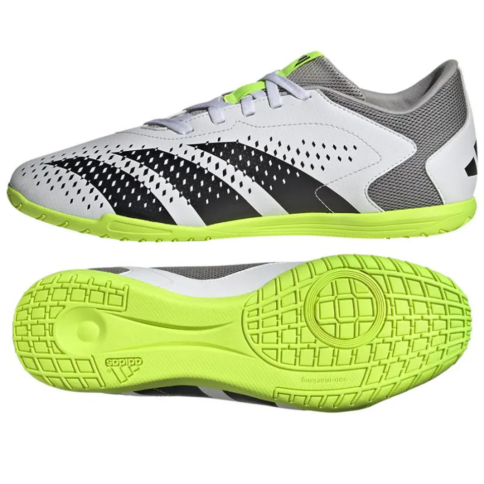 ⁨Buty piłkarskie adidas Predator Accuracy.4 IN M (kolor Biały. Zielony, rozmiar 46 2/3)⁩ w sklepie Wasserman.eu