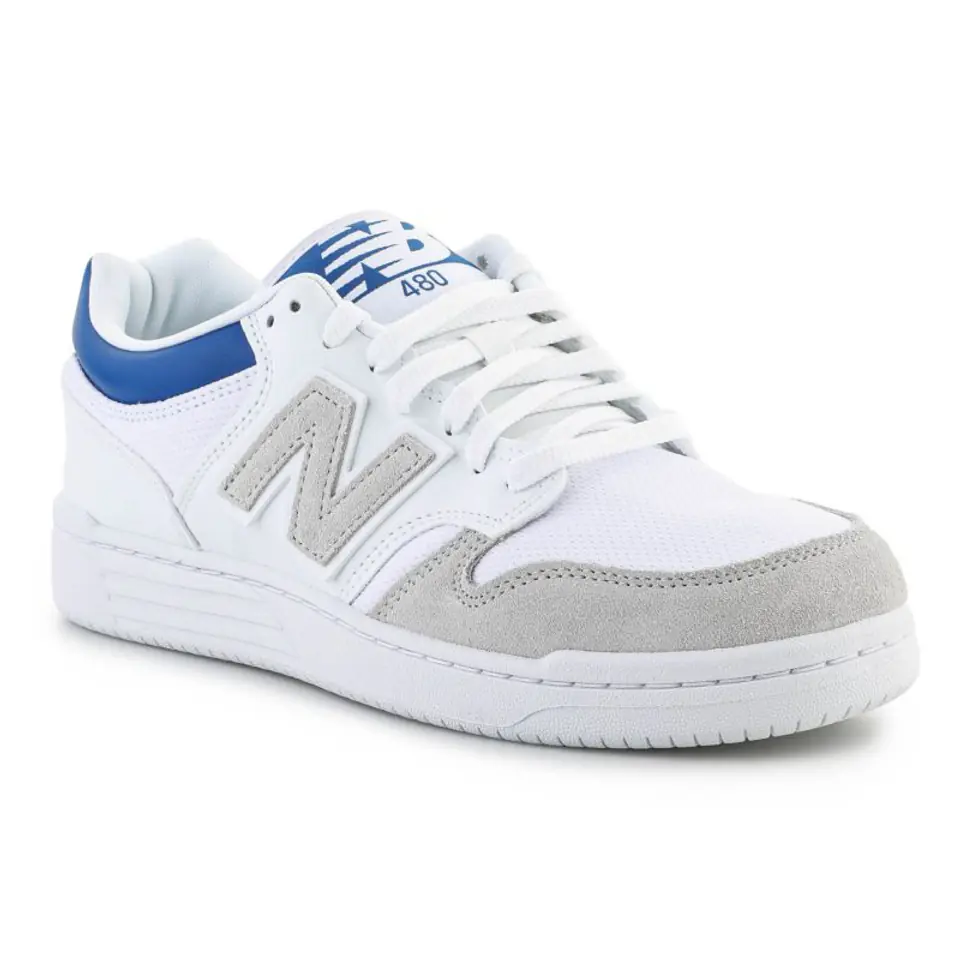 ⁨Buty New Balance BB480 (kolor Biały. Niebieski. Szary/Srebrny, rozmiar EU 42.5)⁩ w sklepie Wasserman.eu