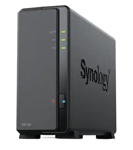⁨Synology DiskStation DS124 NAS/storage server Desktop Ethernet LAN Black RTD1619B⁩ at Wasserman.eu
