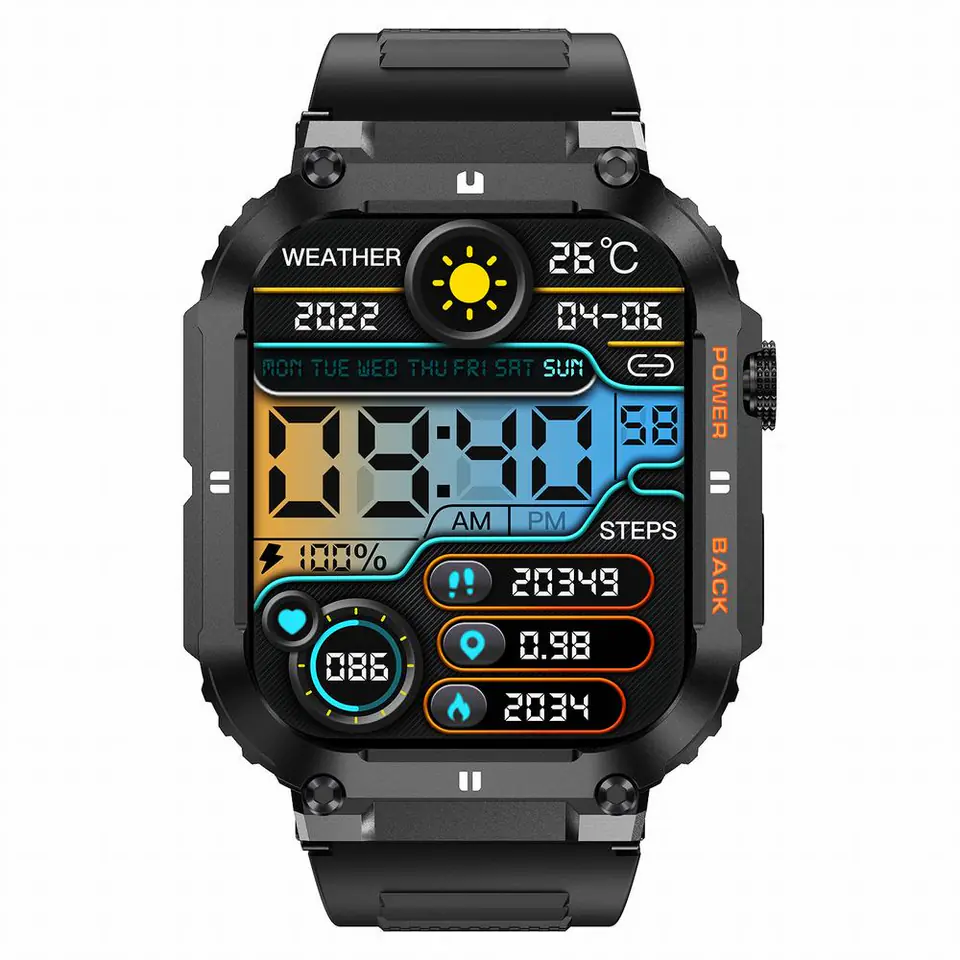 SMARTWATCH MĘSKI Gravity GT6-1 - WYKONYWANIE POŁĄCZEŃ, MONITOR SNU (sg020a) w sklepie Wasserman.eu