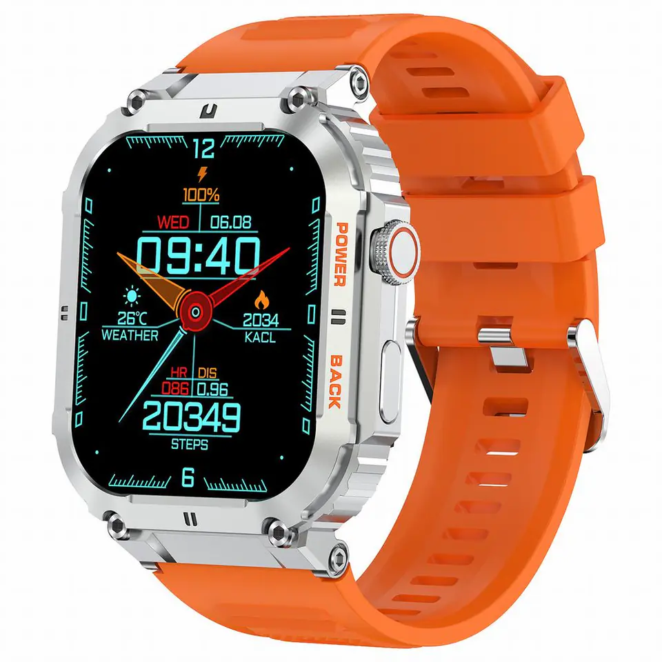 SMARTWATCH MĘSKI Gravity GT6-4 - WYKONYWANIE POŁĄCZEŃ, MONITOR SNU (sg020d) w sklepie Wasserman.eu
