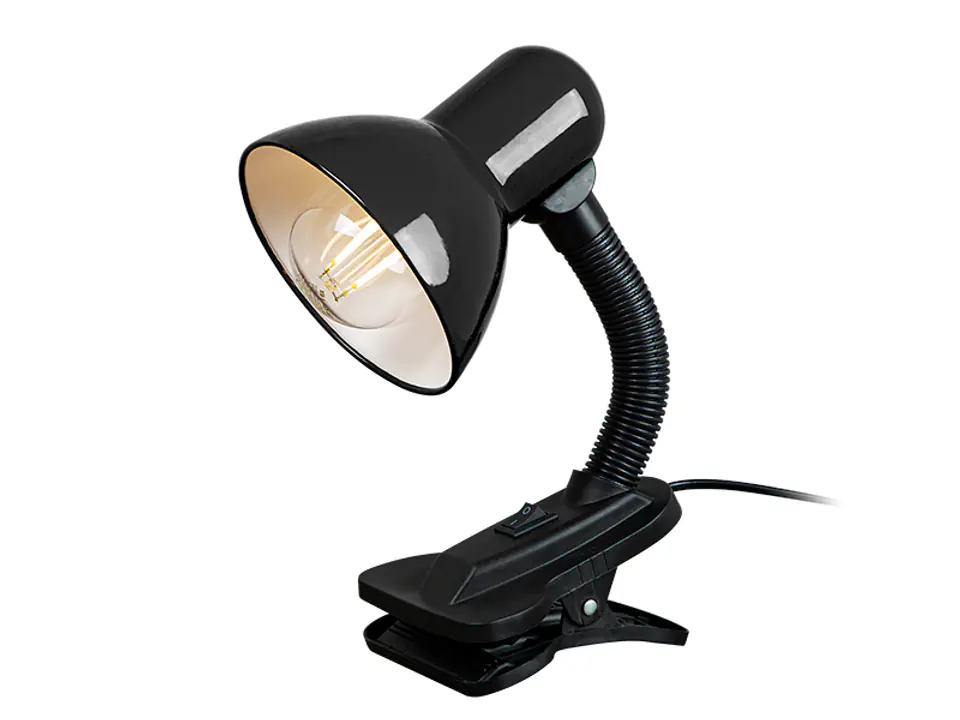 ⁨44-155# Lampka biurkowa lb-08 z klipsem czarna⁩ w sklepie Wasserman.eu