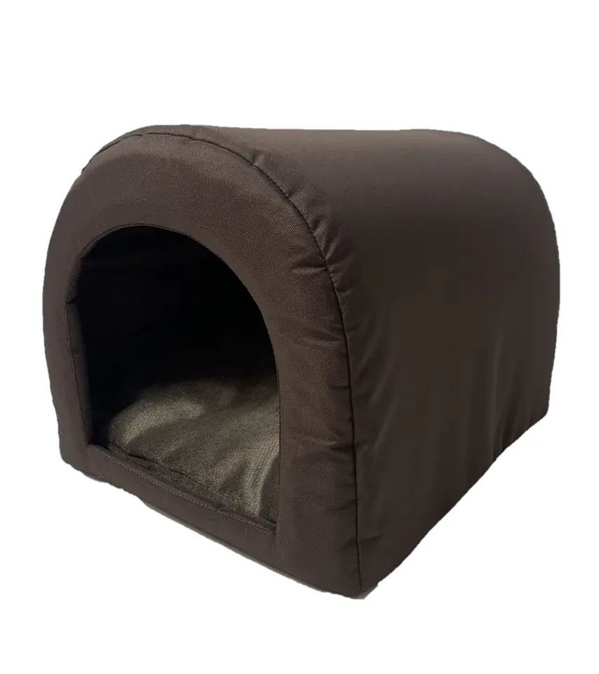 ⁨GO GIFT Dog and cat cave bed - brown - 40 x 33 x 29 cm⁩ at Wasserman.eu