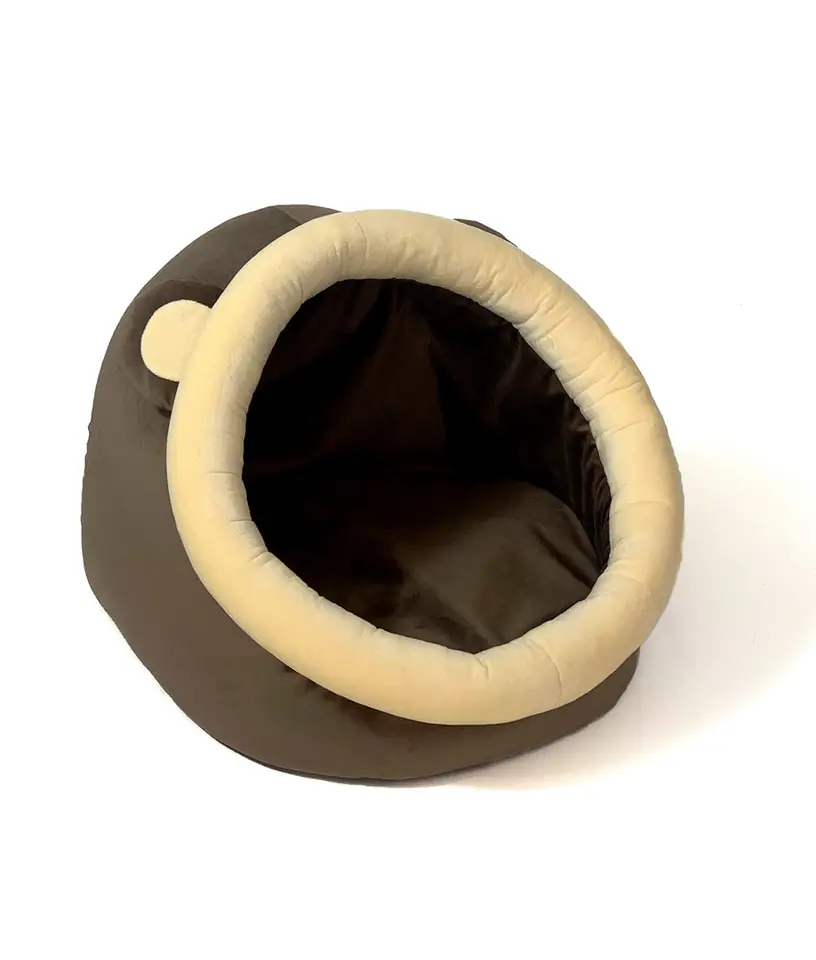 ⁨GO GIFT cat bed - brown and cream - 40x45x34 cm⁩ at Wasserman.eu