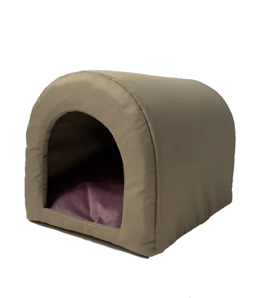 ⁨GO GIFT Dog and cat cave bed - camel - 40 x 33 x 29 cm⁩ at Wasserman.eu