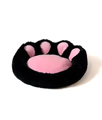 ⁨GO GIFT Dog and cat bed L - black-pink - 55x55 cm⁩ at Wasserman.eu