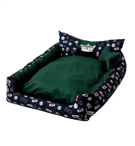 ⁨GO GIFT Dog and cat bed XL - green - 100x90x18 cm⁩ at Wasserman.eu
