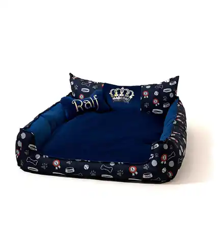 ⁨GO GIFT Dog and cat bed XXL - navy blue - 110x90x18 cm⁩ at Wasserman.eu