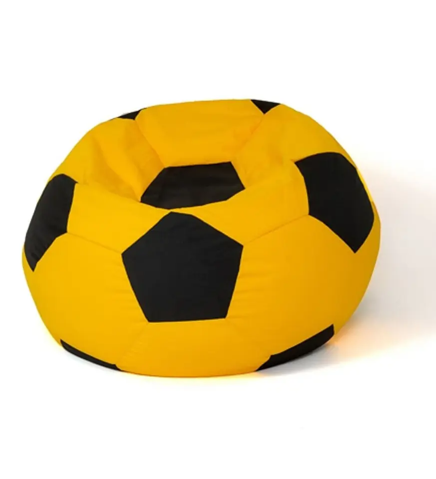 ⁨Soccer Sako bag pouffe yellow-black L 80 cm⁩ at Wasserman.eu