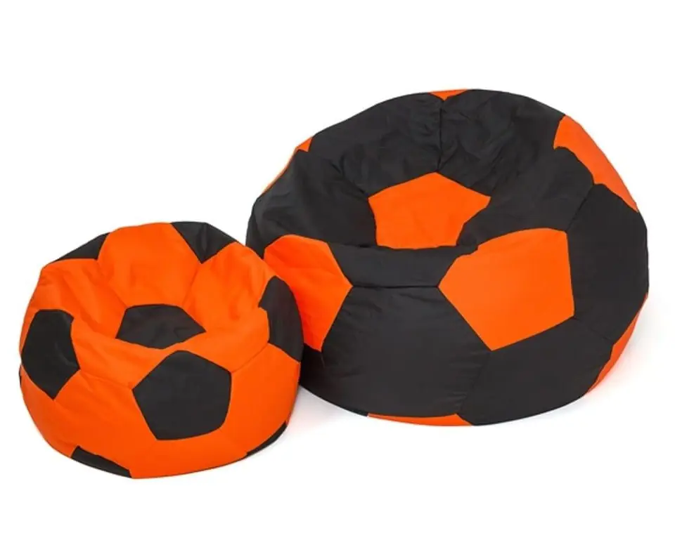 ⁨Sako bag pouf Ball black-orange L 80 cm⁩ at Wasserman.eu