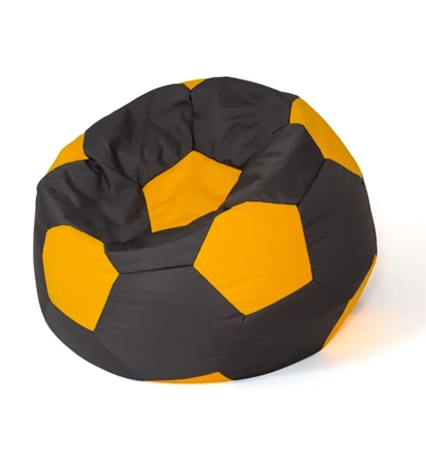 ⁨Sako bag pouffe Ball black-yellow L 80 cm⁩ at Wasserman.eu