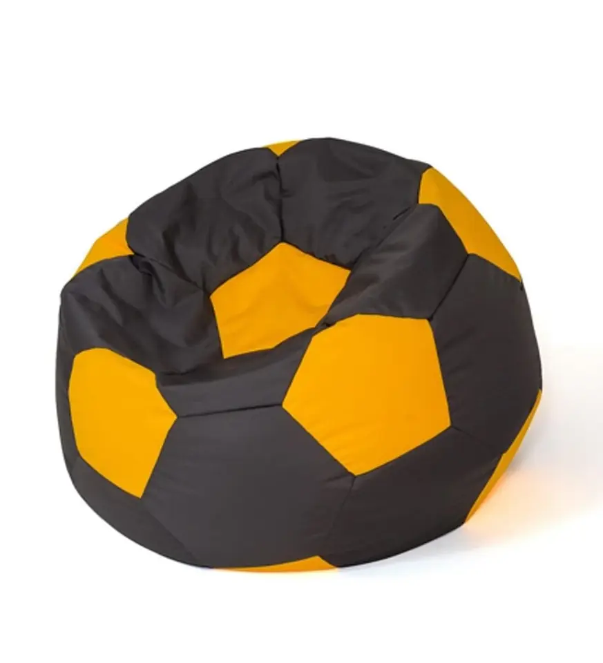 ⁨Sako bag pouffe Ball black-yellow XL 120 cm⁩ at Wasserman.eu