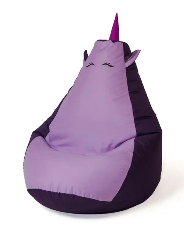 ⁨Sako bag pouffe Unicorn purple-light purple L 105 x 80 cm⁩ at Wasserman.eu