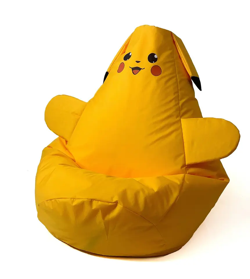 ⁨Pufa worek sako PIKACHU żółty L 105x80⁩ w sklepie Wasserman.eu