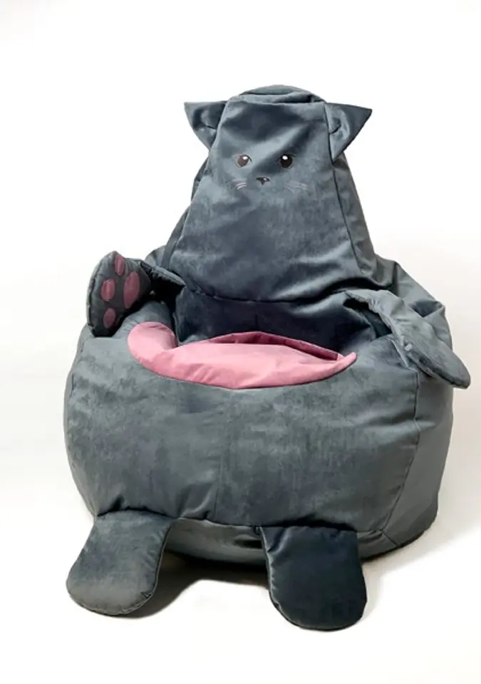 ⁨Sack Sako Kätzchen grau L 105 x 80 cm⁩ at Wasserman.eu