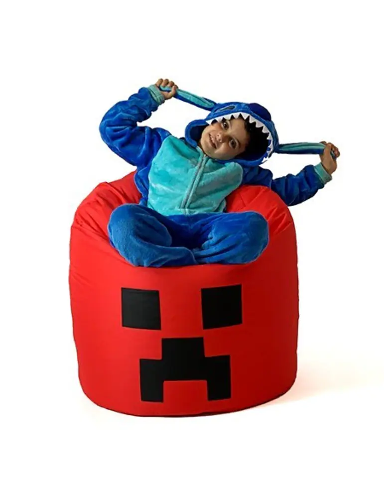 ⁨Minecraft red XXL 110 x 90 cm Sako bag pouffe⁩ at Wasserman.eu