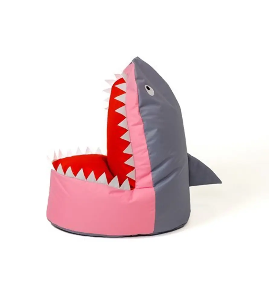 ⁨Sako bag pouffe Shark grey-pink XXL 100 x 60 cm⁩ at Wasserman.eu