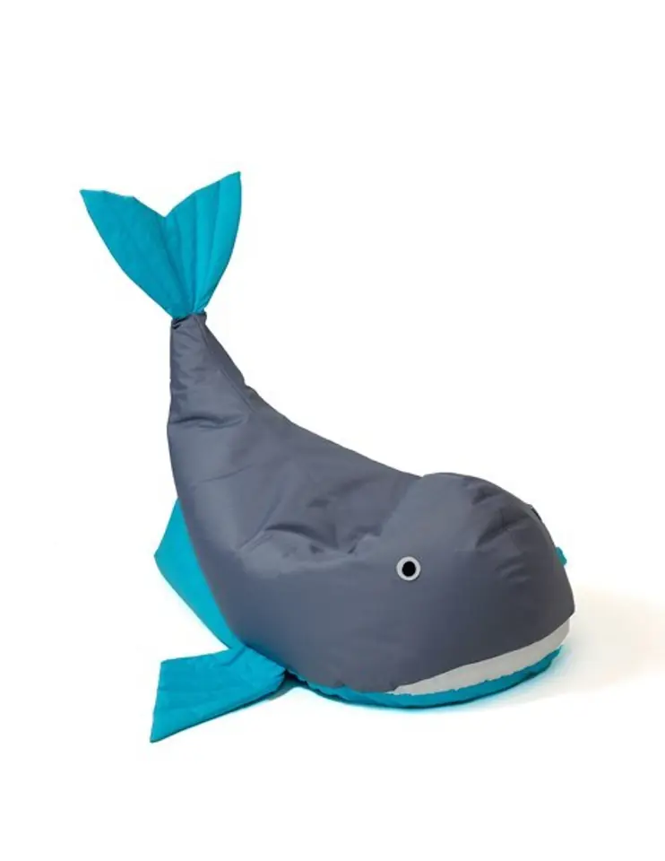 ⁨Sako bag pouffe Whale grey-blue L 110 x 80 cm⁩ at Wasserman.eu