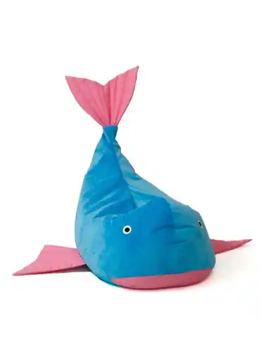 ⁨Sako bag pouffe Whale blue-pink L 110 x 80 cm⁩ at Wasserman.eu