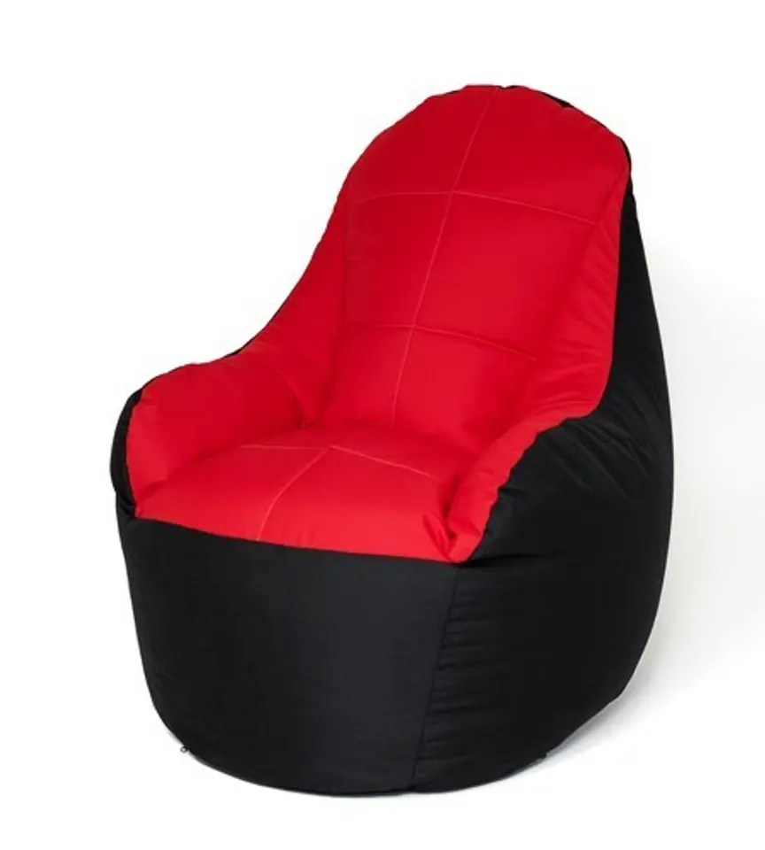 ⁨Sako Boss sack pouffe black-red XXL 140 x 90 cm⁩ at Wasserman.eu