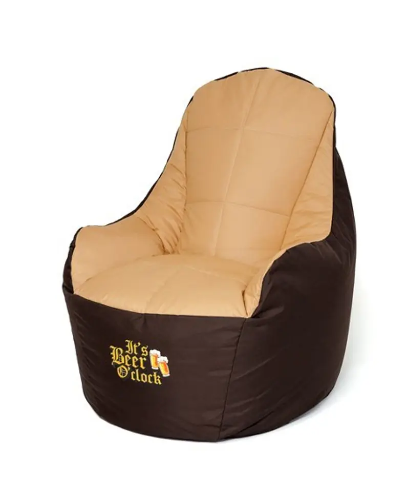 ⁨Sack Sako Boss brown-beige XXL pouffe 140 x 90 cm⁩ at Wasserman.eu