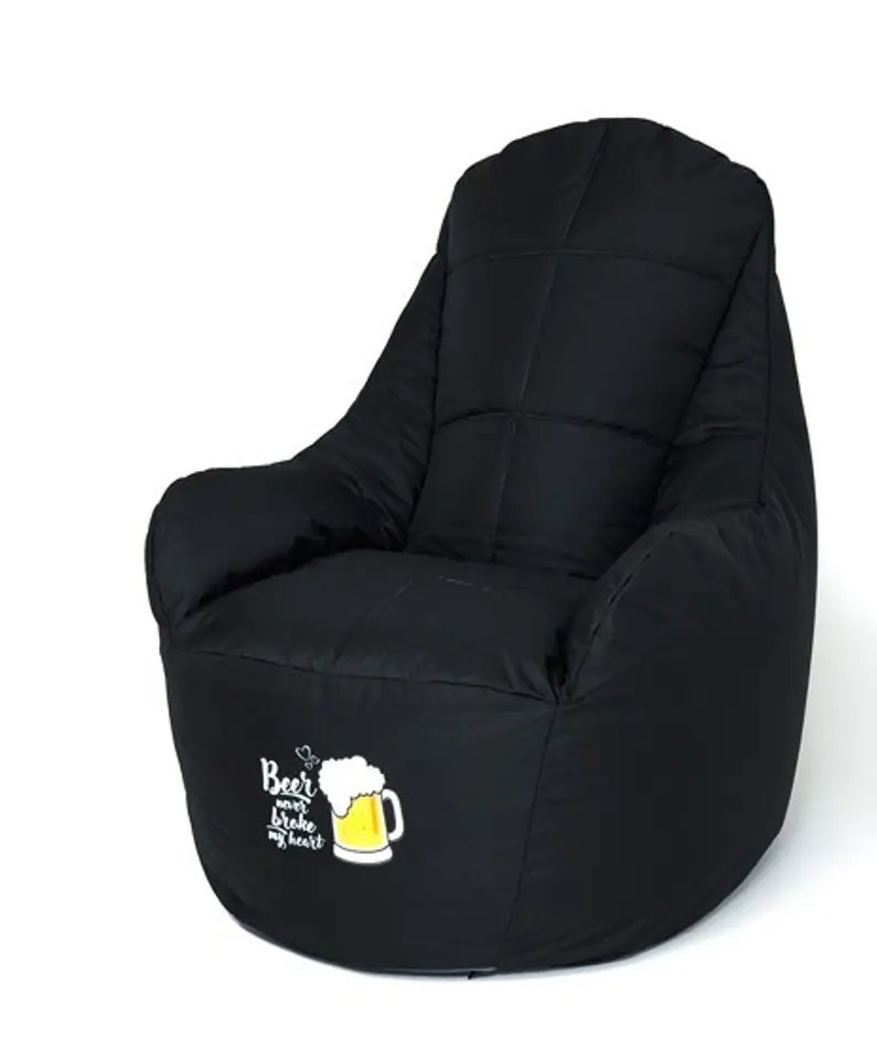 ⁨Sako Boss sack pouffe black XXL 140 x 90 cm⁩ at Wasserman.eu