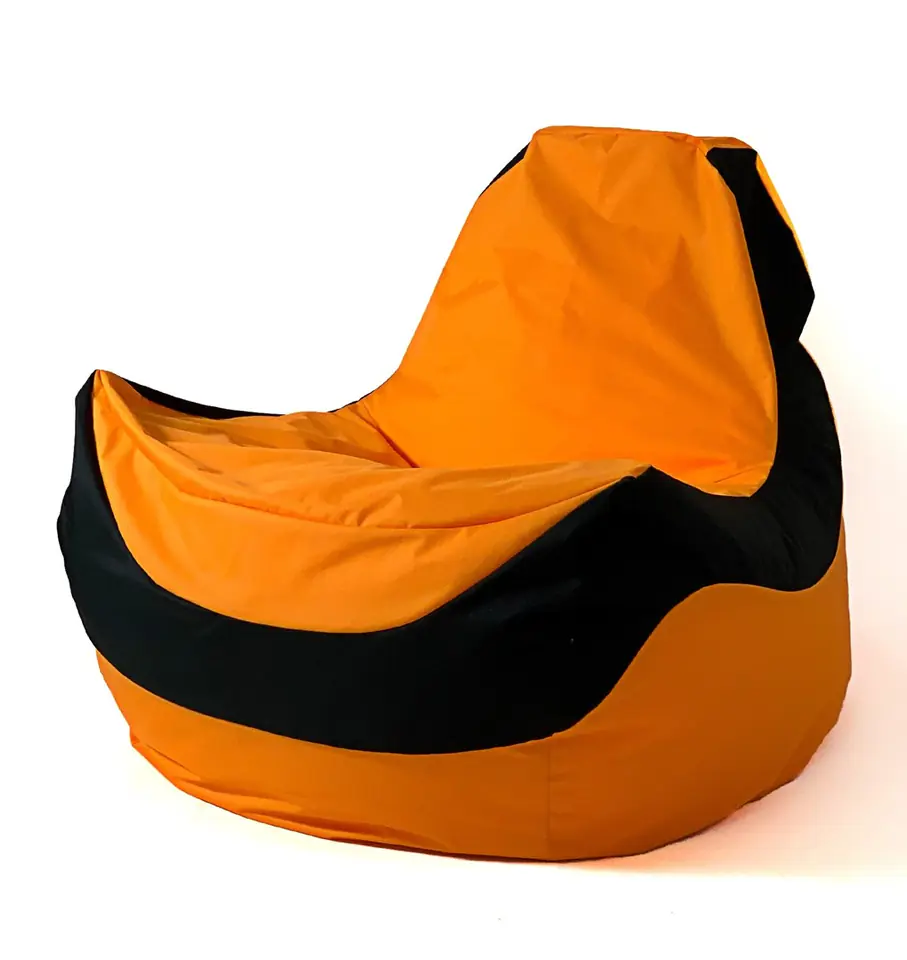 ⁨Sako bag pouf Bolid orange-black XXL 140 x 100 cm⁩ at Wasserman.eu