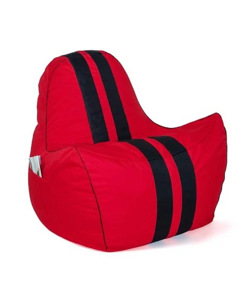 Ferrari red-black Sako bag pouffe XXL 140 x 100 cm at Wasserman.eu
