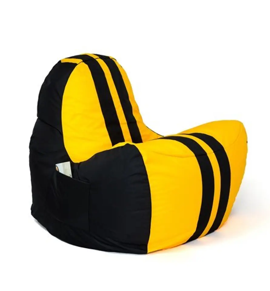 ⁨Sako bag pouffe Ferrari black-yellow XXL 140 x 100 cm⁩ at Wasserman.eu