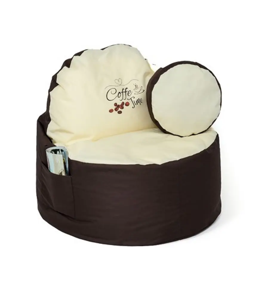 Sako bag pouf Coffee brown-beige XXL 120 x 80 cm at Wasserman.eu