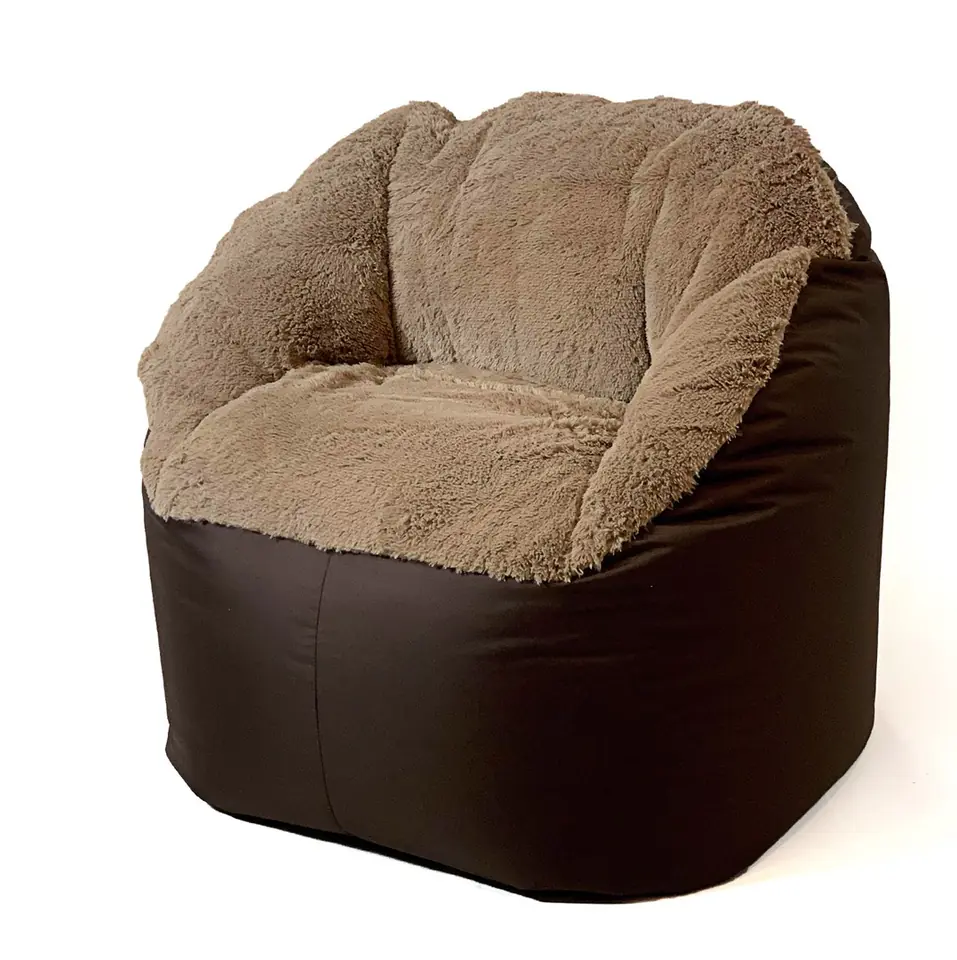 ⁨Sako sack pouffe Fluffy cappuccino XXL 140 x 90 cm⁩ at Wasserman.eu