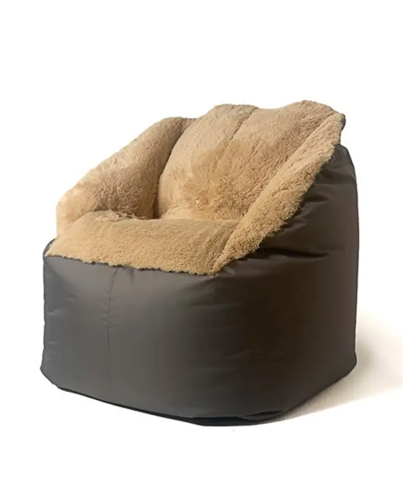 ⁨Sako bag pouf Fluffy brown XXL 140 x 90 cm⁩ at Wasserman.eu