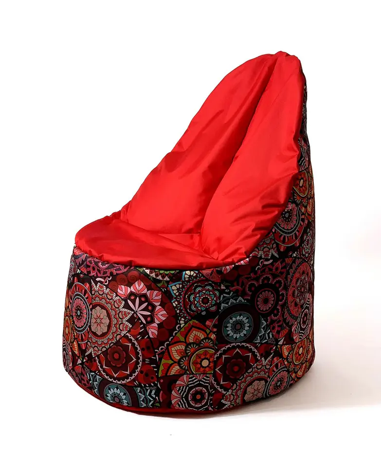 Sako bag pouffe Mandala print-red XL 120 x 80 cm at Wasserman.eu