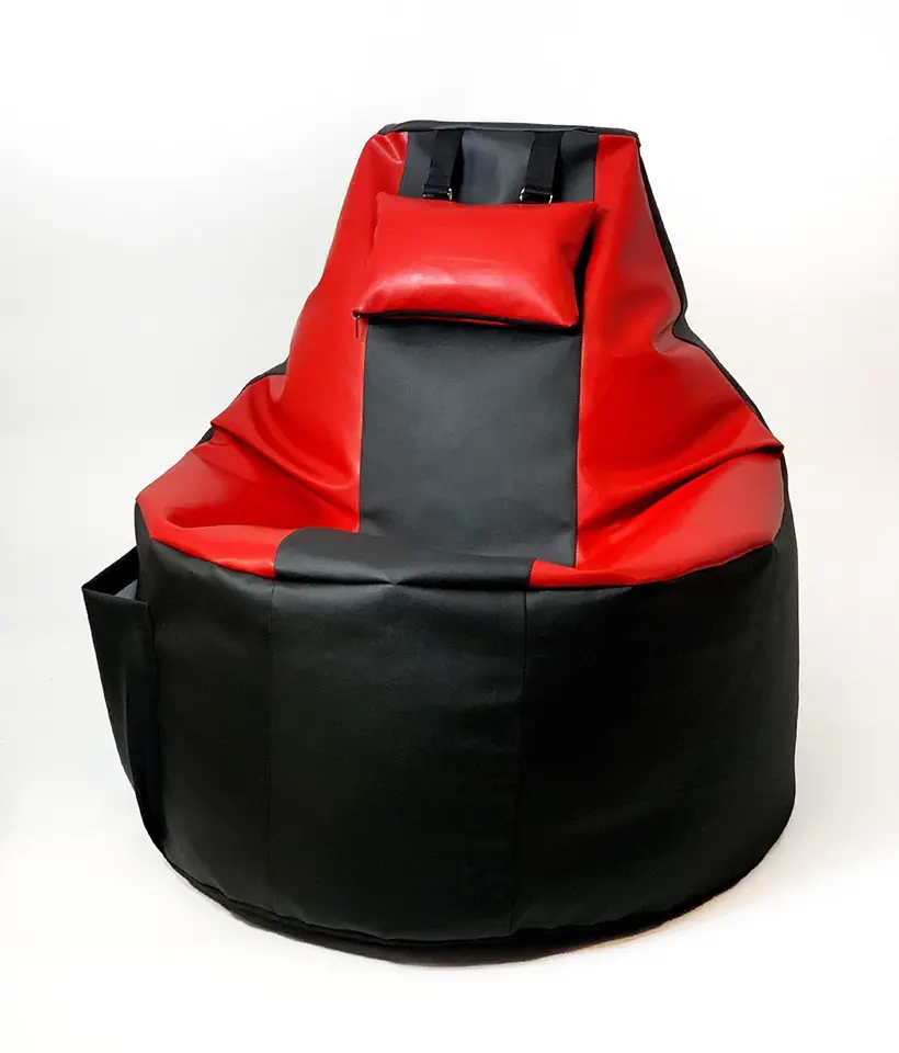 ⁨Player sack Sako pouffe black-red XXL 130 x 90 cm⁩ at Wasserman.eu