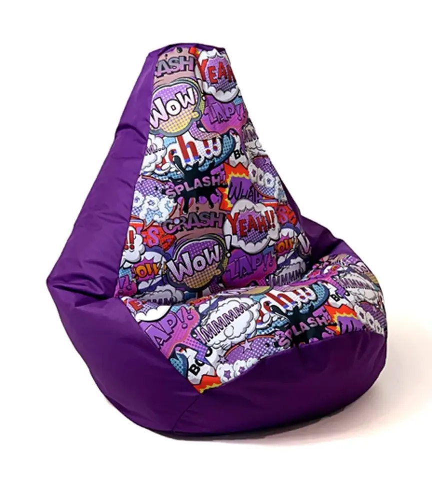 ⁨Sako bag pouffe Pear print purple-WOW XL 130 x 90 cm⁩ at Wasserman.eu