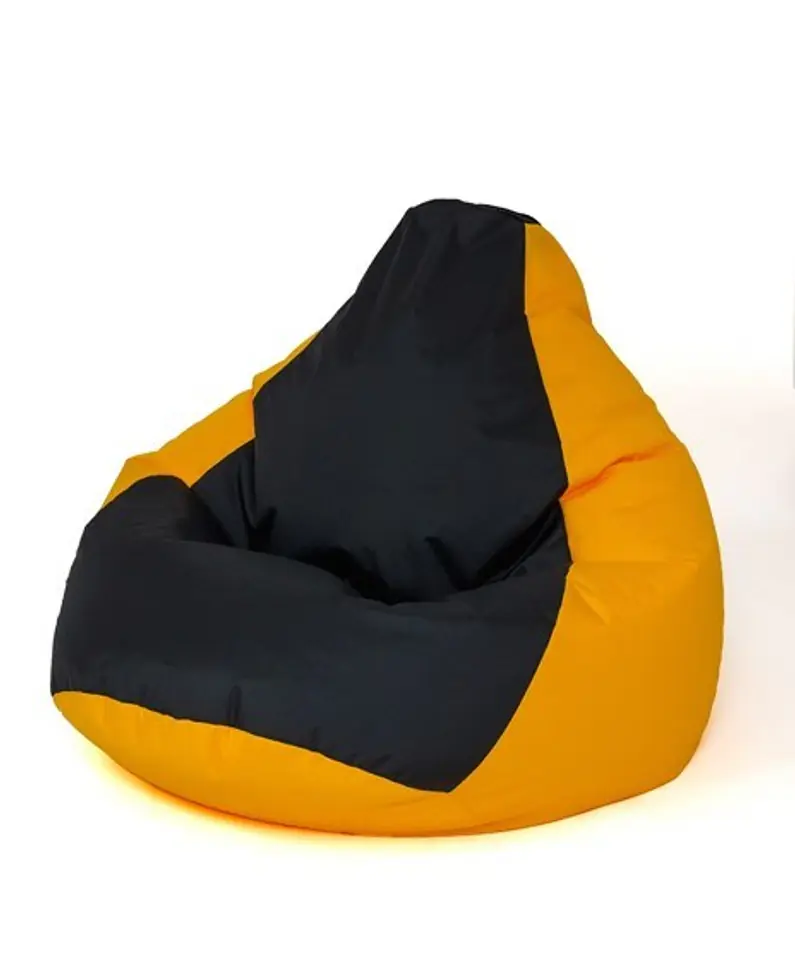 ⁨Sako bag pouffe Pear yellow-black L 105 x 80 cm⁩ at Wasserman.eu