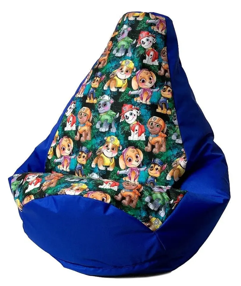 ⁨Sako bag pouffe Pear print cornflower-PAW Patrol XL 130 x 90 cm⁩ at Wasserman.eu