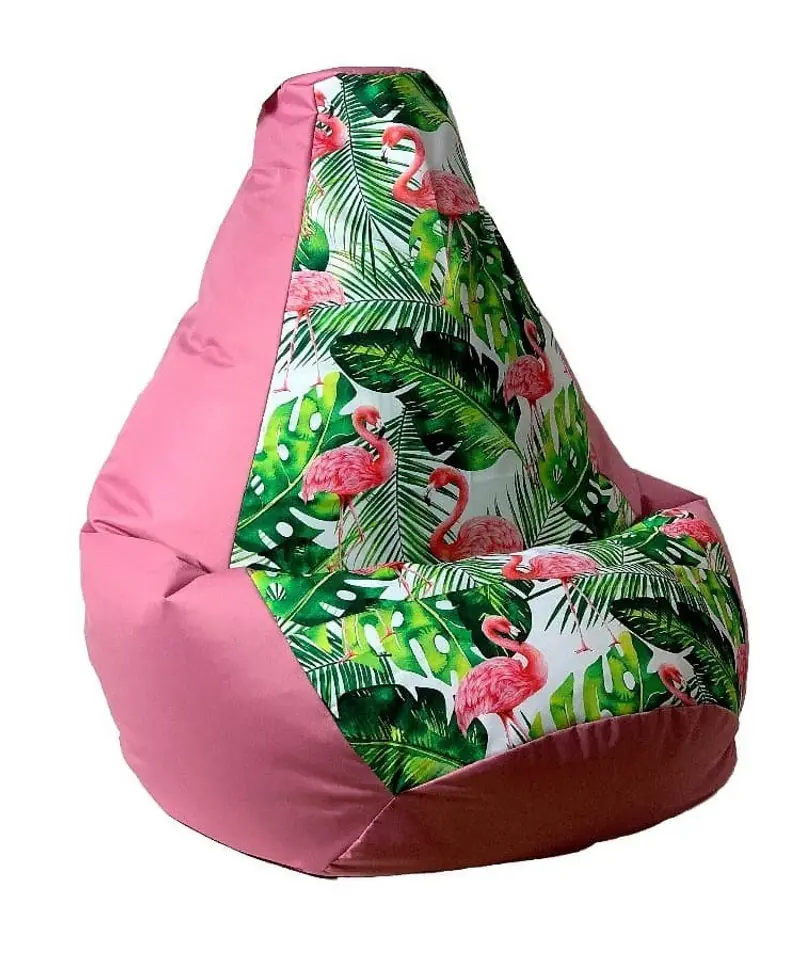 ⁨Sako bag pouffe Pear print pink-flaming L 105 x 80 cm⁩ at Wasserman.eu