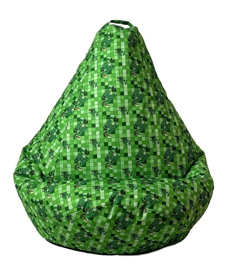 ⁨Sako bag pouffe Pear print Minecraft L 105 x 80 cm⁩ at Wasserman.eu