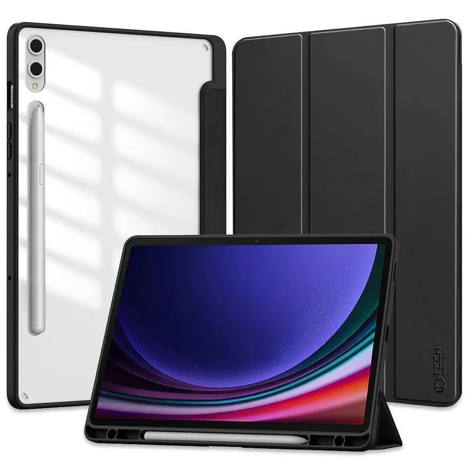 ⁨Etui SAMSUNG GALAXY TAB S9+ 12.4 Tech-Protect SC Pen Hybrid czarne⁩ w sklepie Wasserman.eu