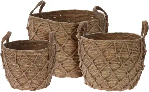 ⁨Set of jute baskets for storage⁩ at Wasserman.eu