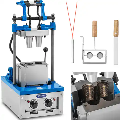 ⁨Waflownica maszyna do wypieku wafli rożków na lody 50 - 60 wafli / godz. 55 x 70 mm⁩ w sklepie Wasserman.eu