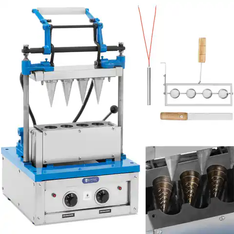 ⁨Waflownica maszyna do wypieku wafli rożków do lodów 4200 W 100-120 szt./godz.⁩ w sklepie Wasserman.eu