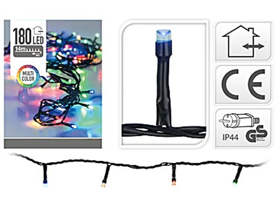 ⁨ŁAŃCUCH LED 180 MULTI WW ZEWNĘTRZNY13,5M⁩ w sklepie Wasserman.eu